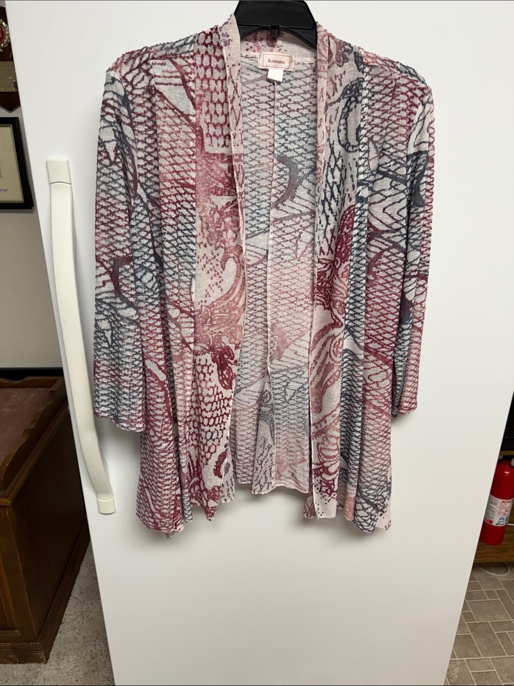 Kamana Women's Light Gray and Dusty Rose Jacket